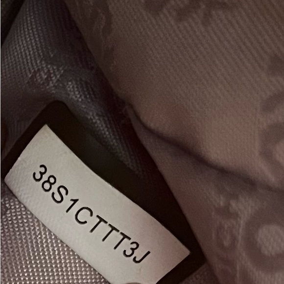 Michael Kors 'Jet Set' Mk Signature Jacquard N/S Tote, Beige/Camel - Picture 7 of 7